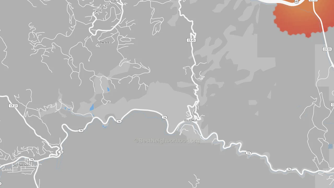 Transit Grade map of 80453, CO