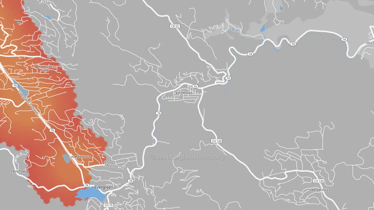 Transit Grade map of 80457, CO