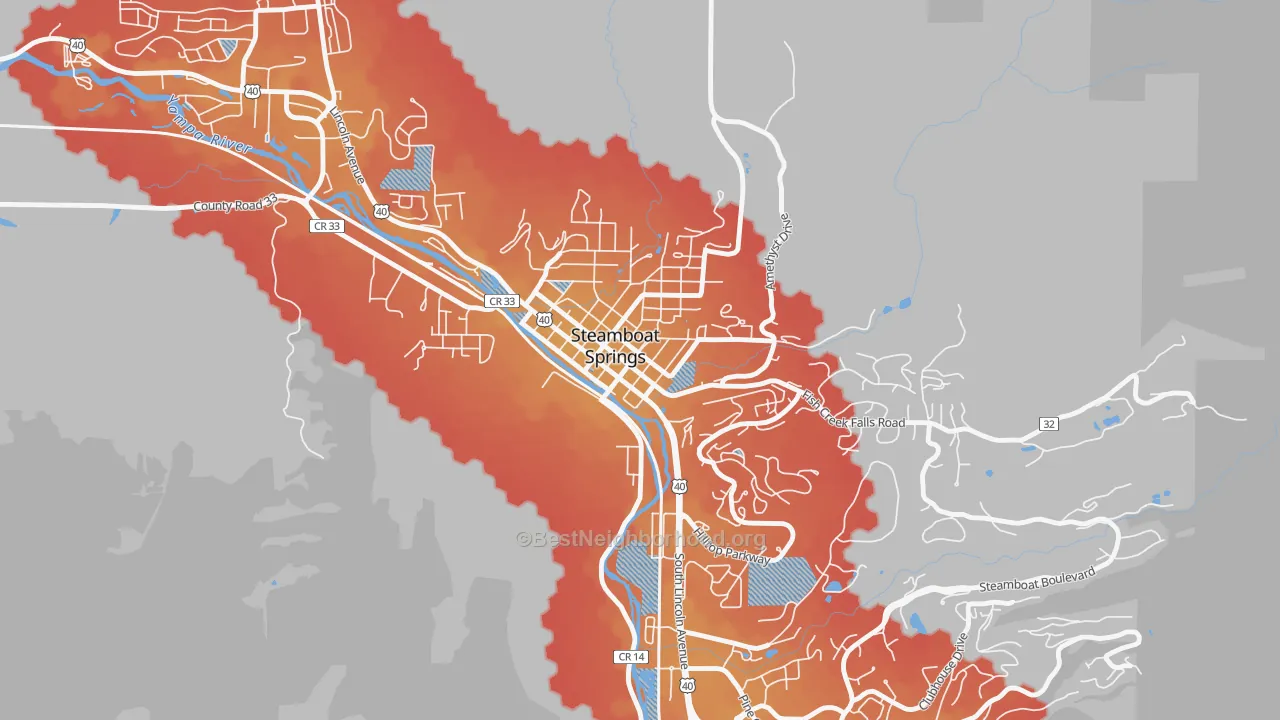 Transit Grade map of 80477, CO