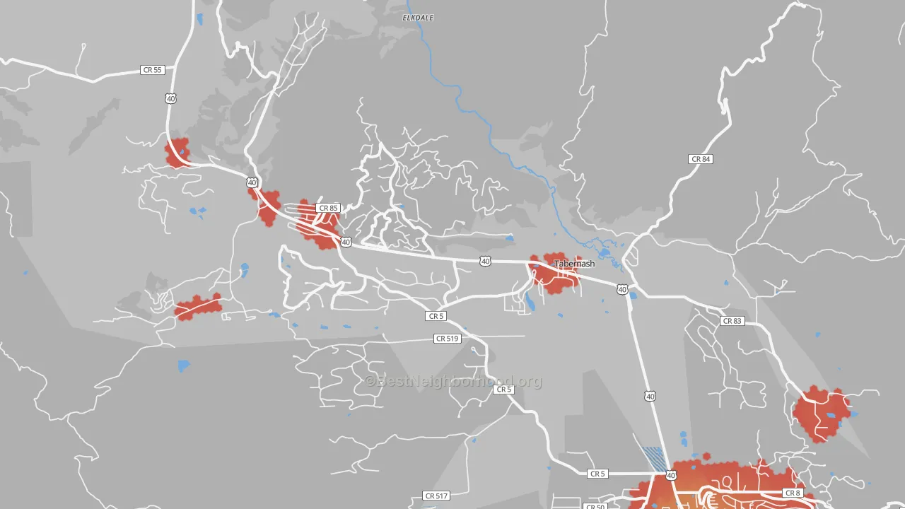 Transit Grade map of 80478, CO