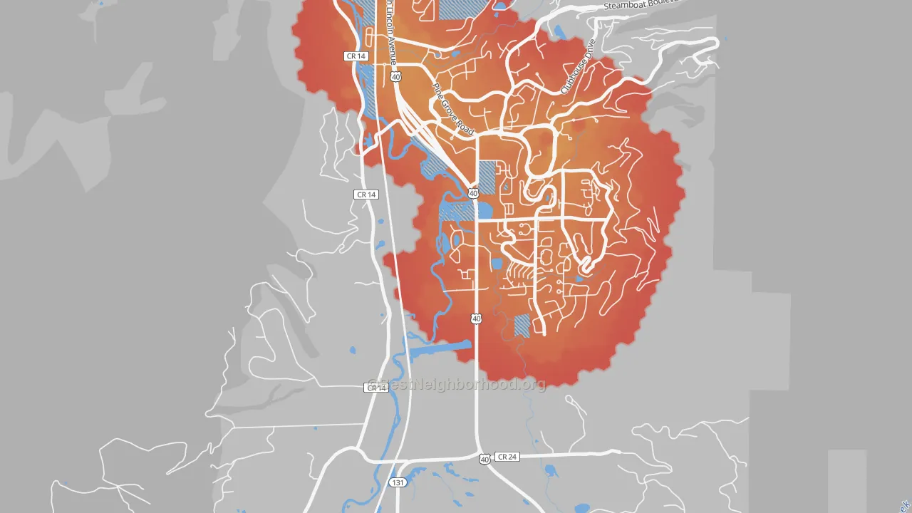 Transit Grade map of 80488, CO