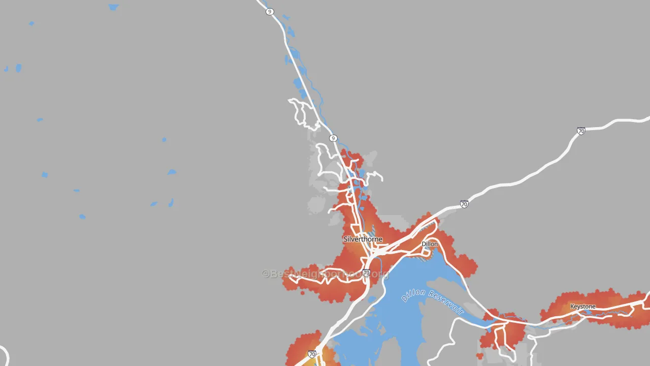 Transit Grade map of 80498, CO