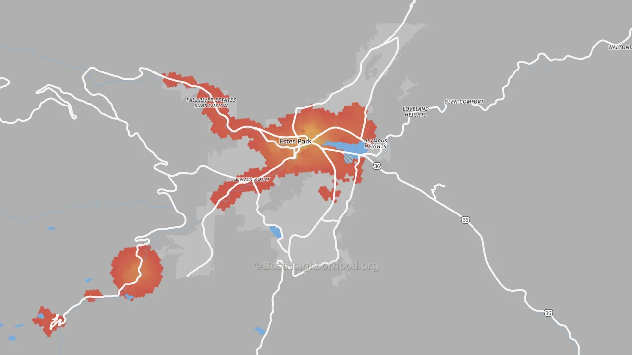 Transit Grade map of 80517, CO