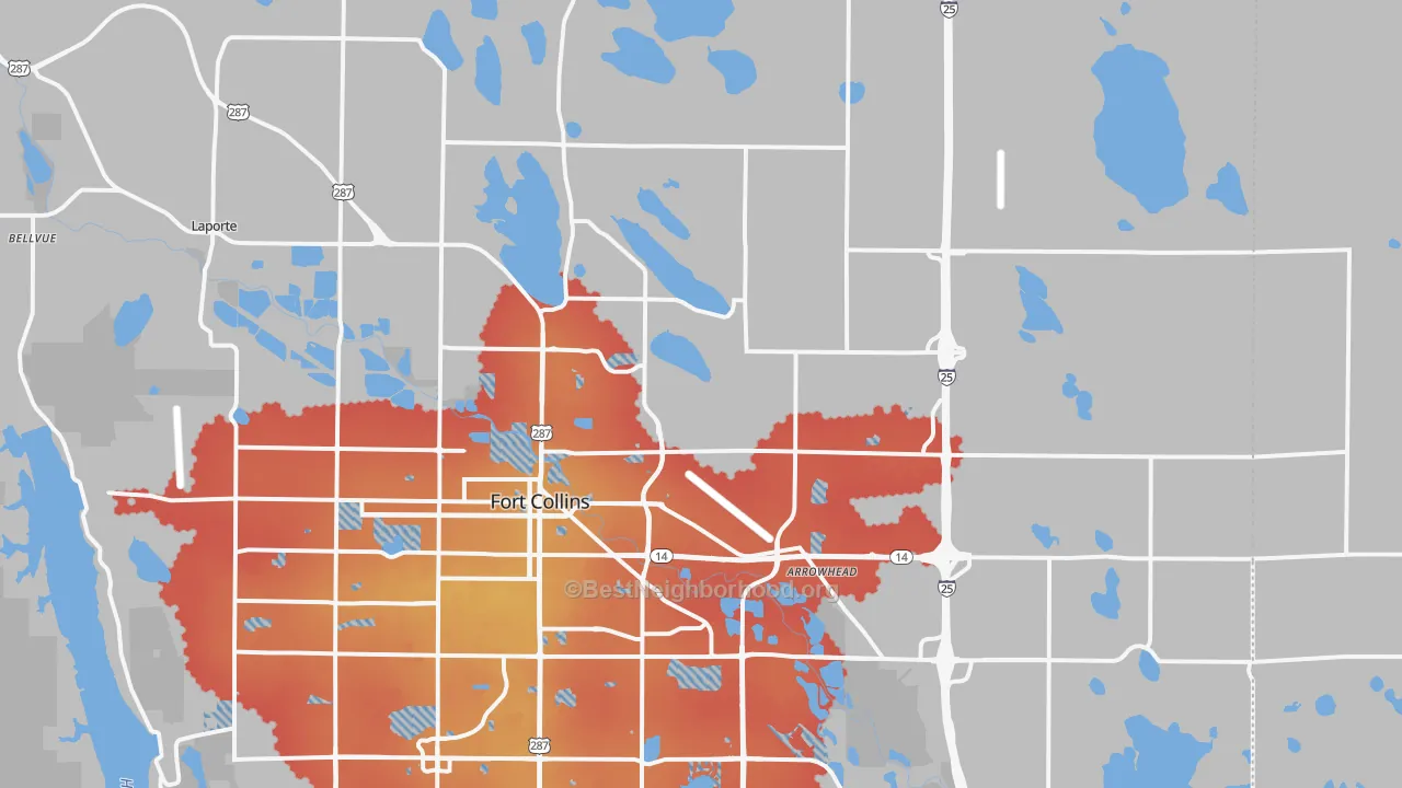 Transit Grade map of 80524, CO
