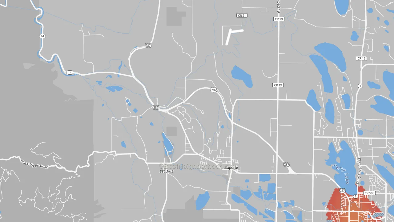 Transit Grade map of 80535, CO