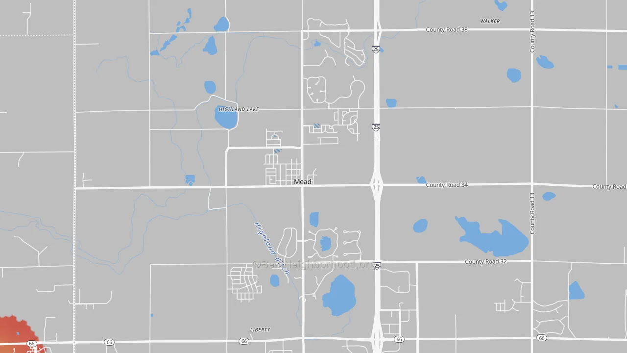 Transit Grade map of 80542, CO