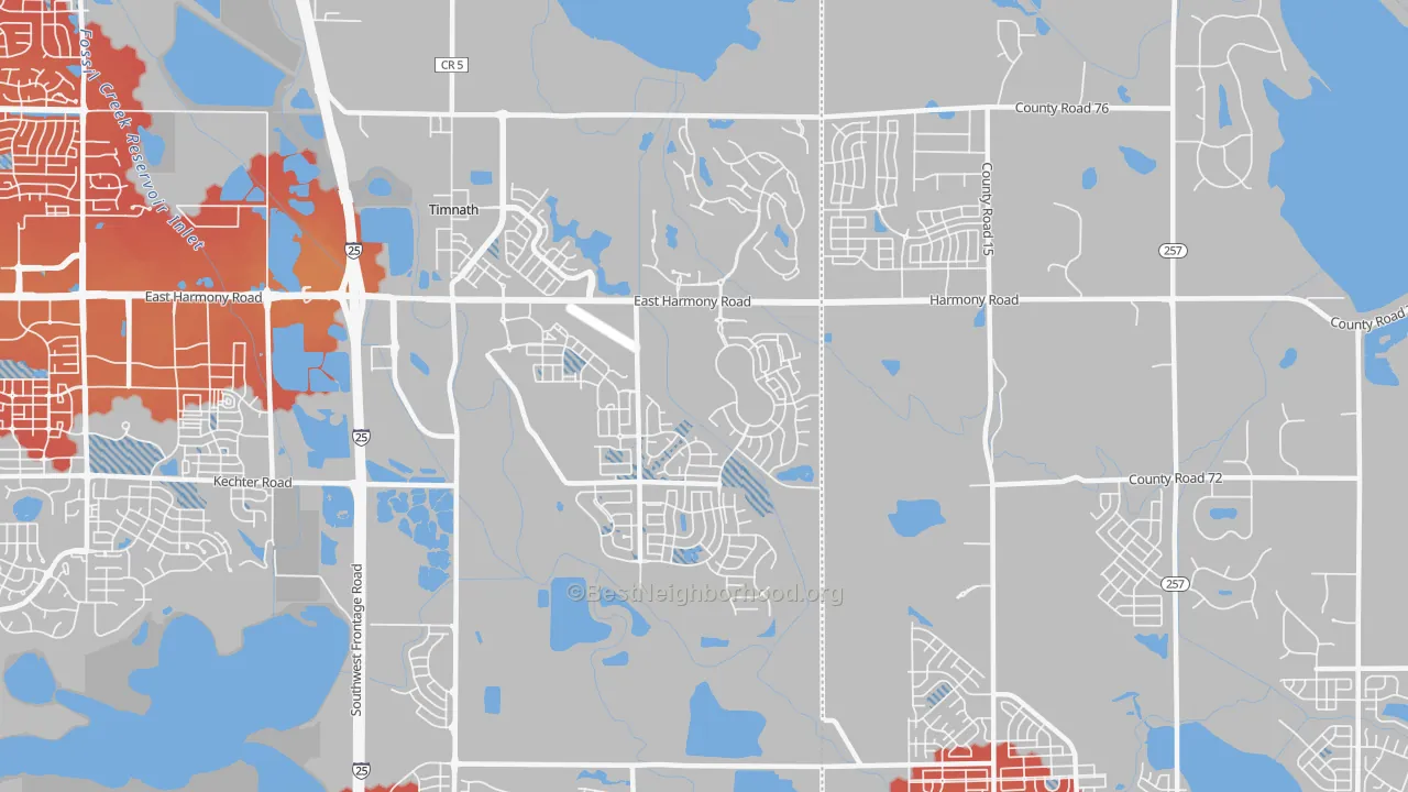 Transit Grade map of 80547, CO