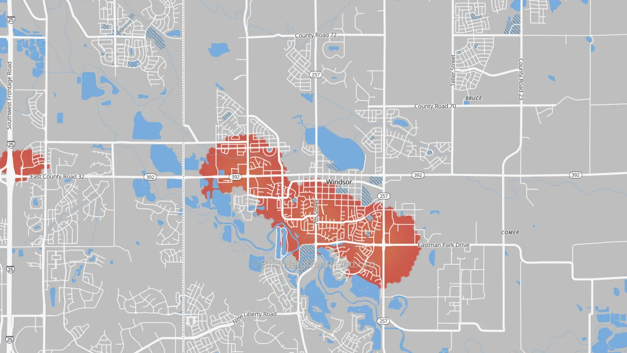 Transit Grade map of 80550, CO