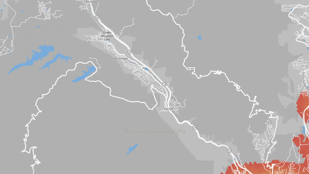 Transit Grade map of 80809, CO