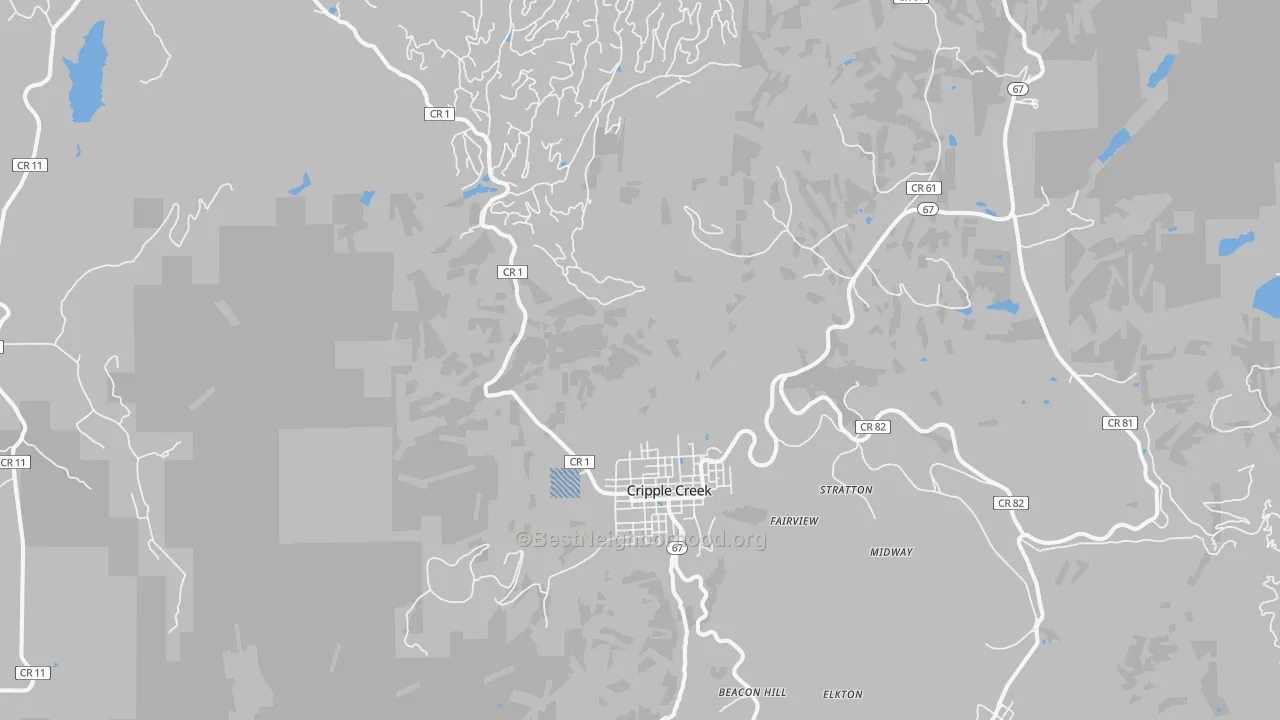 Transit Grade map of 80813, CO