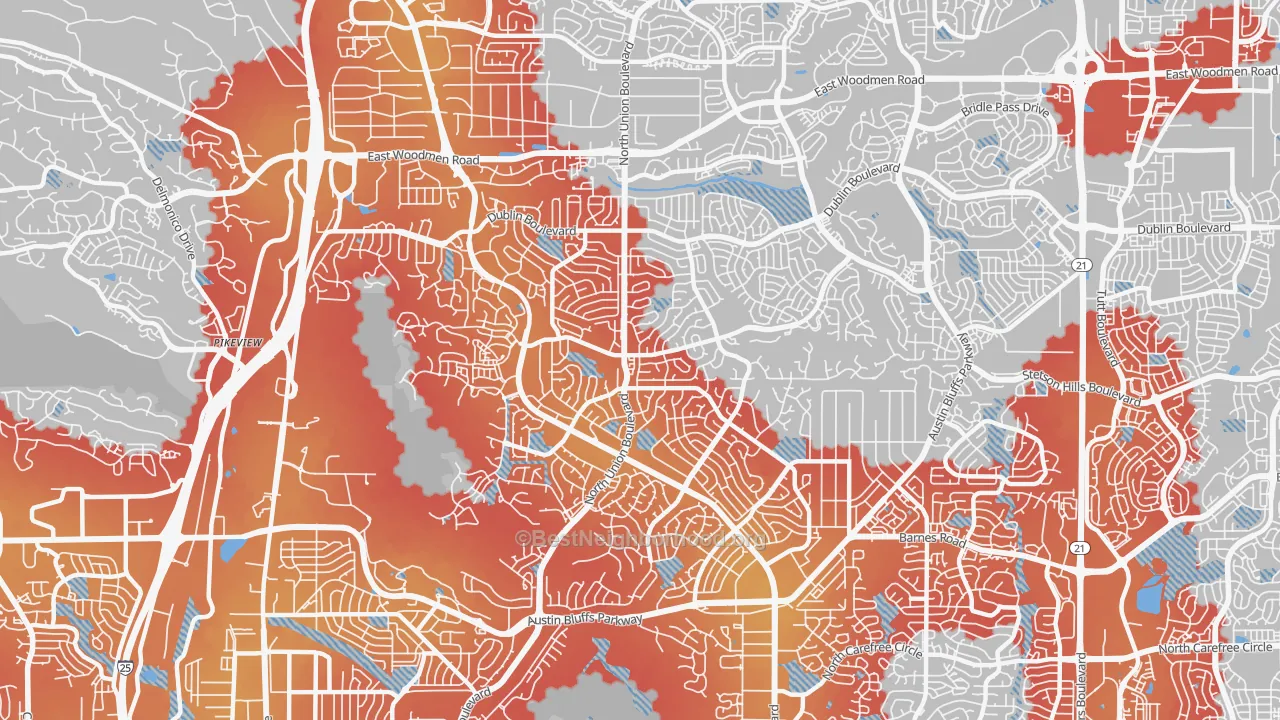 Transit Grade map of 80918, CO