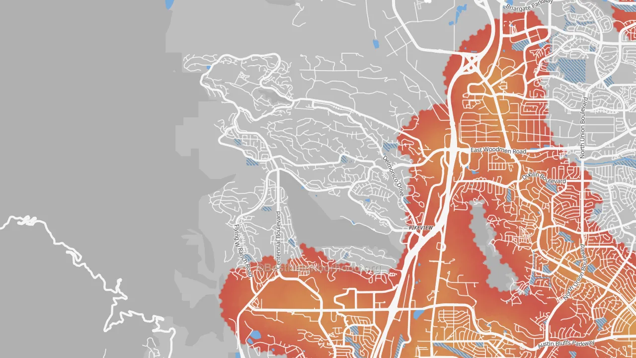 Transit Grade map of 80919, CO