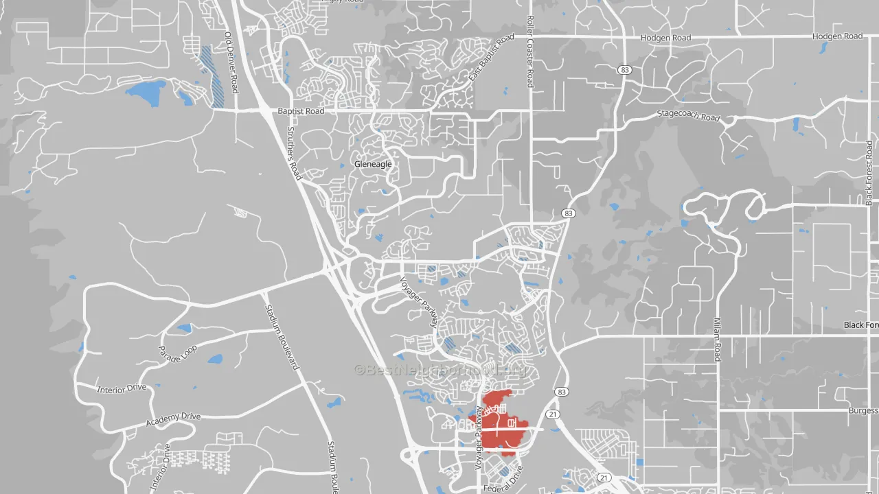 Transit Grade map of 80921, CO