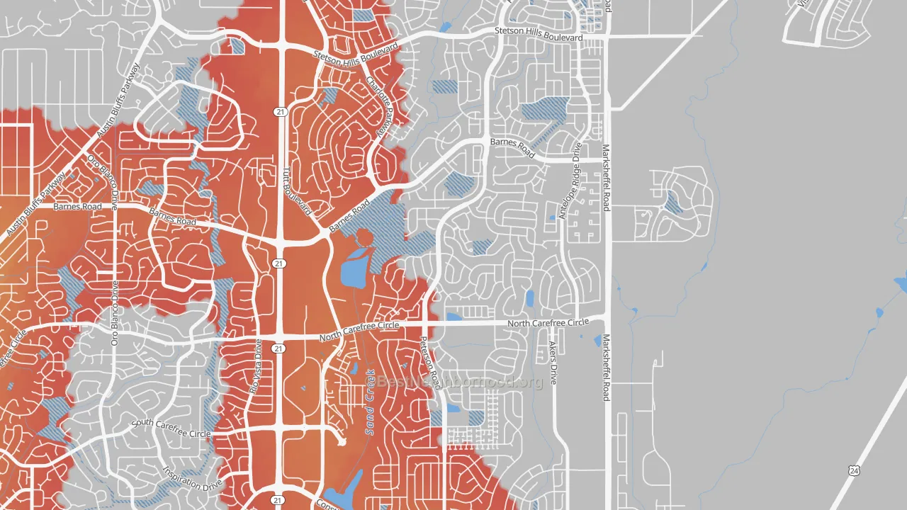 Transit Grade map of 80922, CO