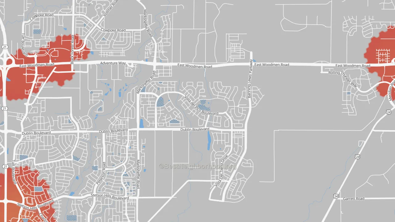 Transit Grade map of 80927, CO