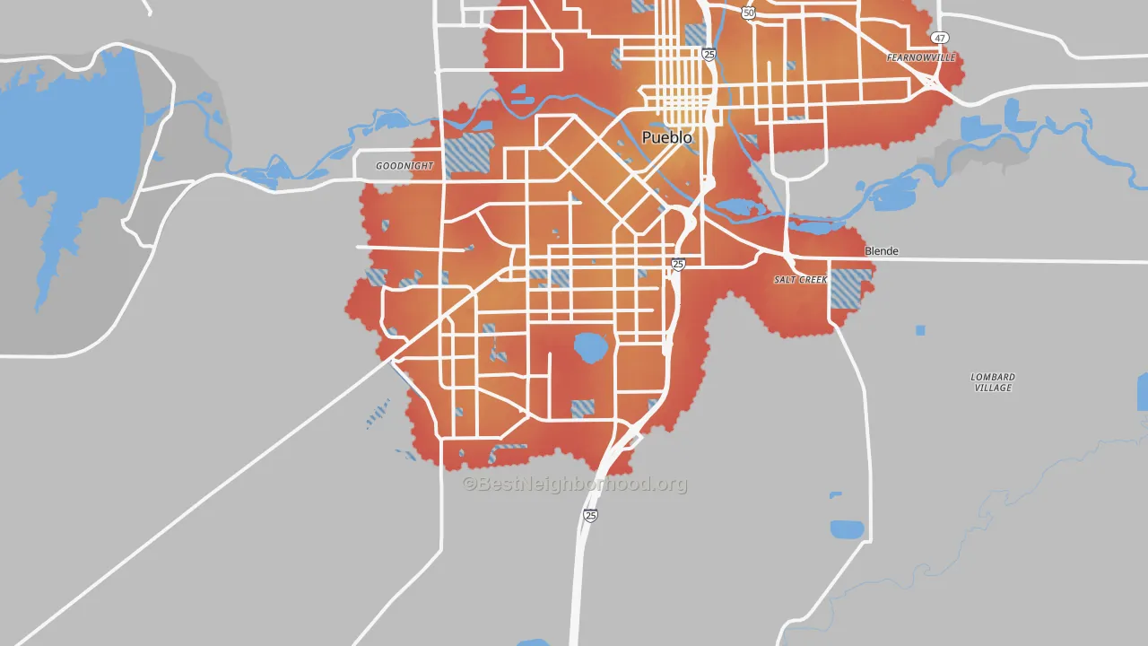 Transit Grade map of 81004, CO