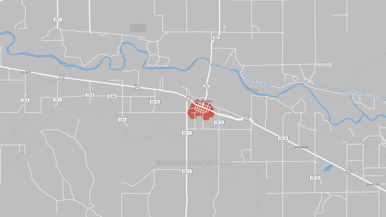 Transit Grade map of 81058, CO
