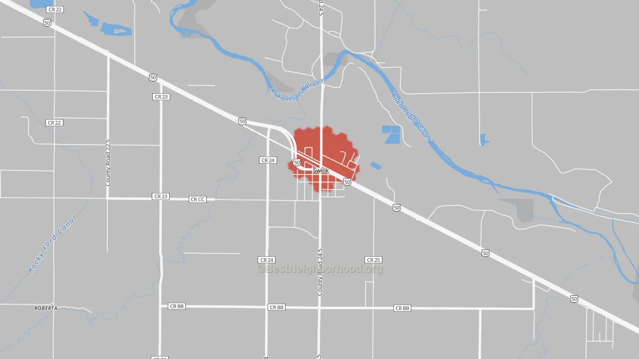 Transit Grade map of 81077, CO