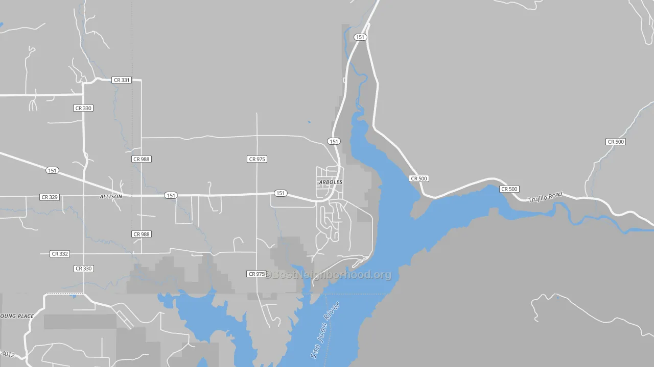 Transit Grade map of 81121, CO
