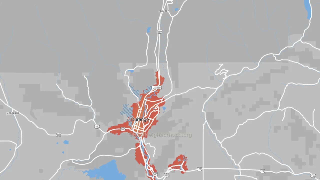Transit Grade map of 81301, CO