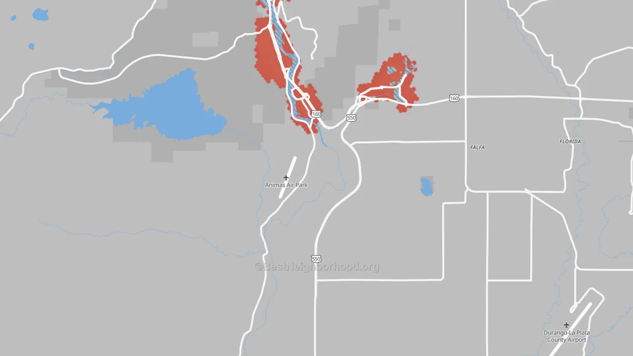 Transit Grade map of 81303, CO