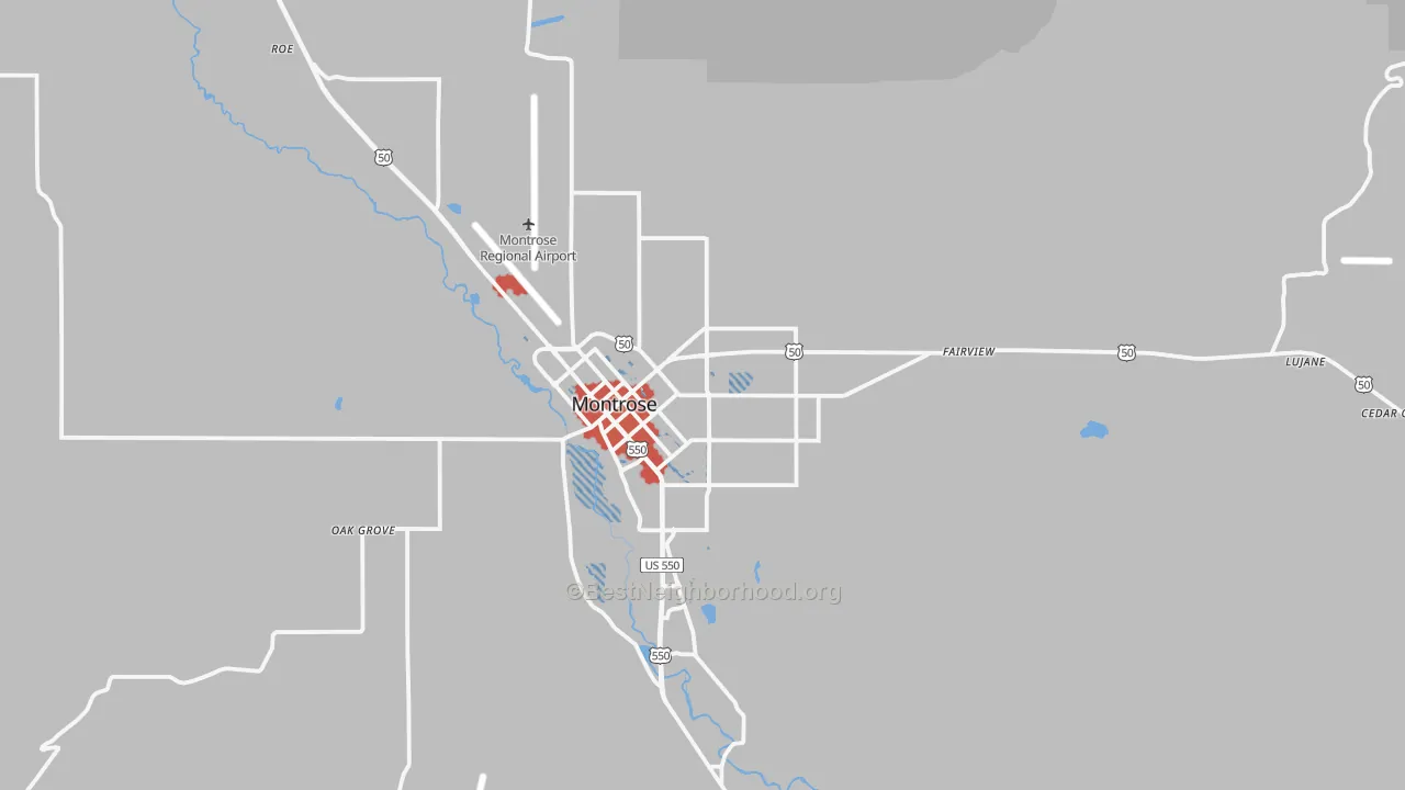 Transit Grade map of 81401, CO