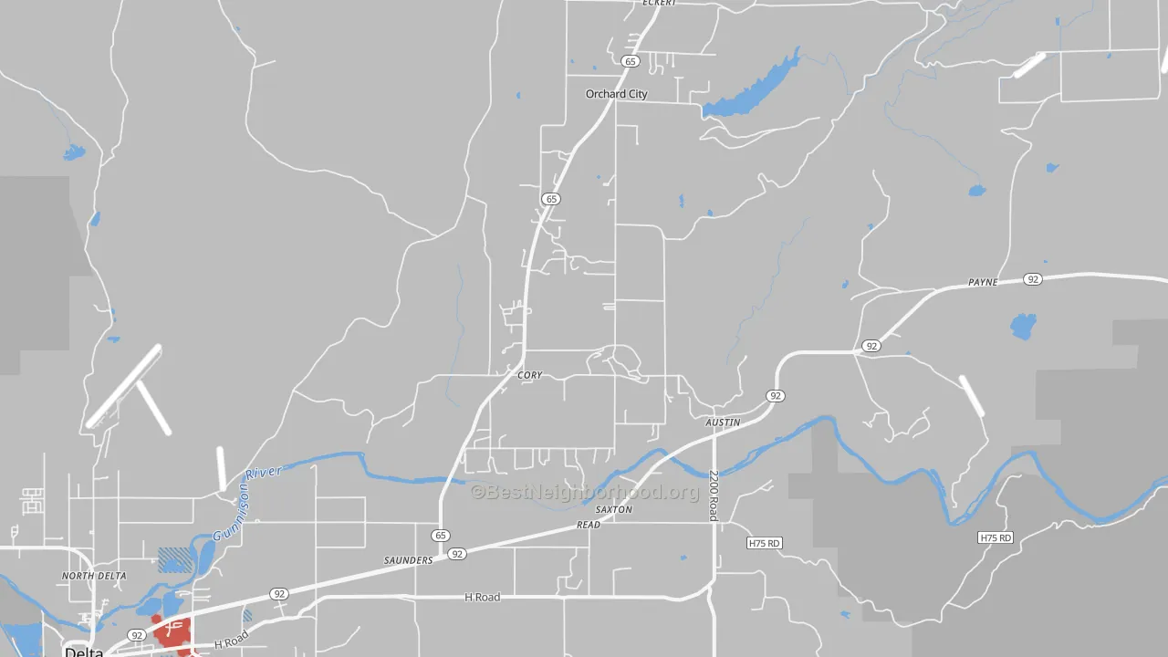 Transit Grade map of 81410, CO