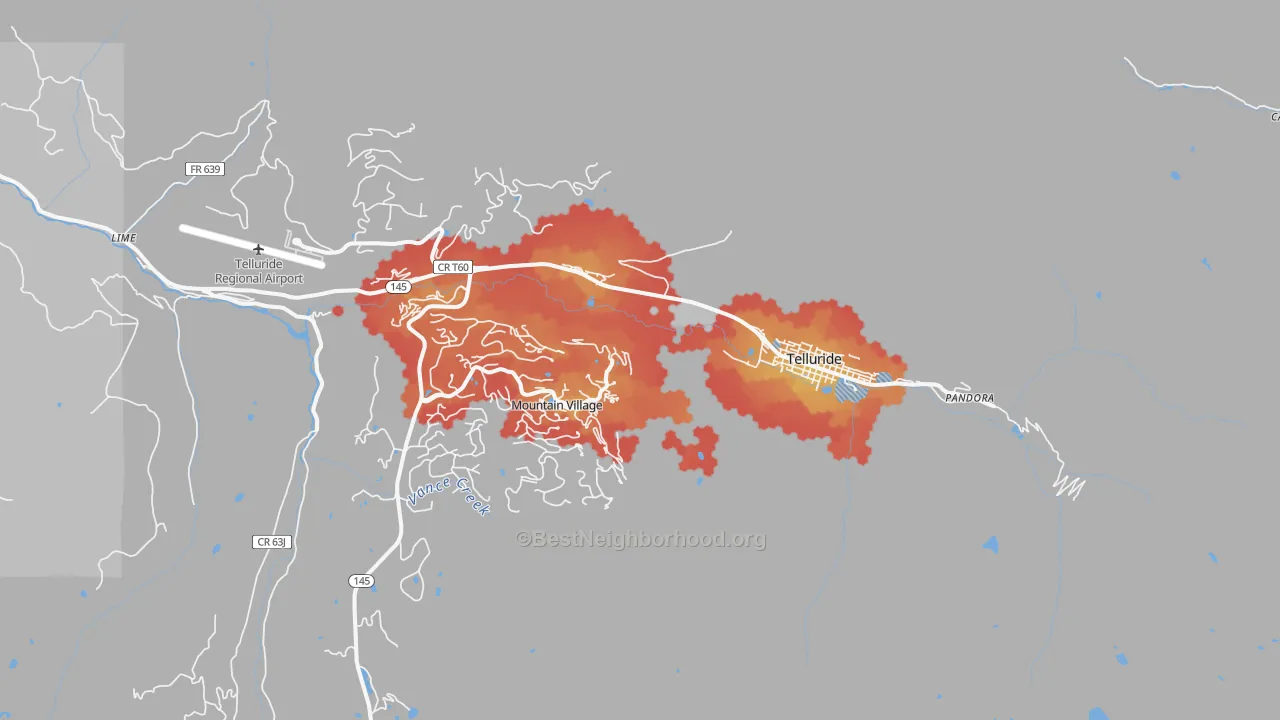 Transit Grade map of 81435, CO