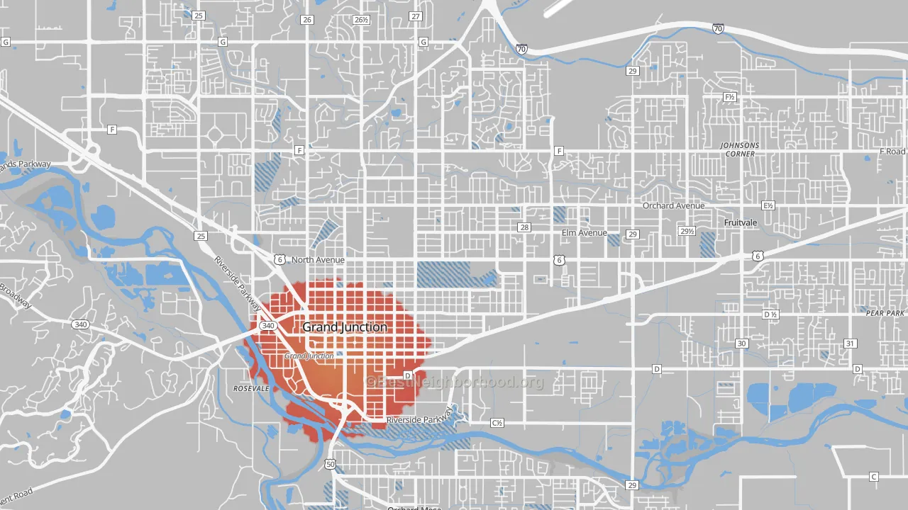 Transit Grade map of 81501, CO