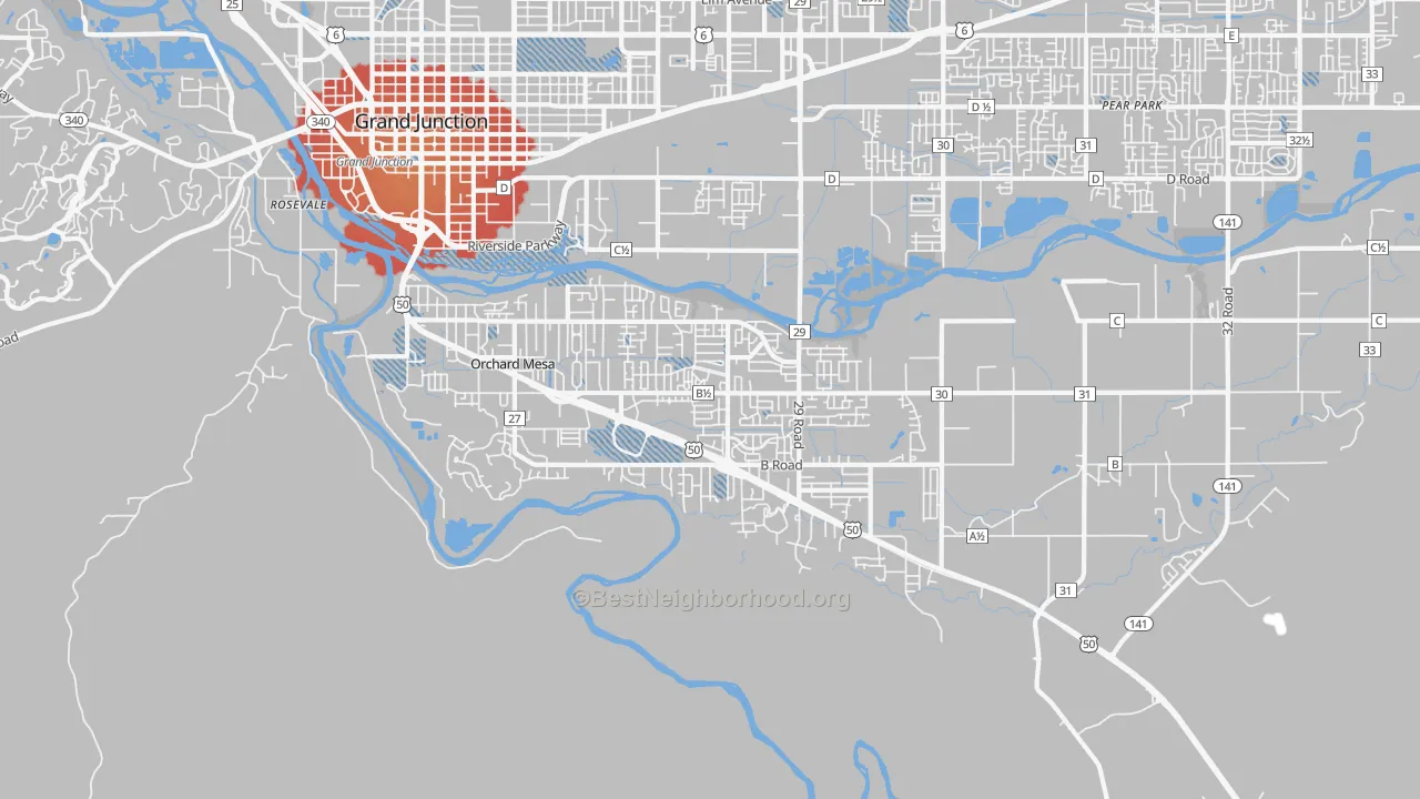 Transit Grade map of 81503, CO