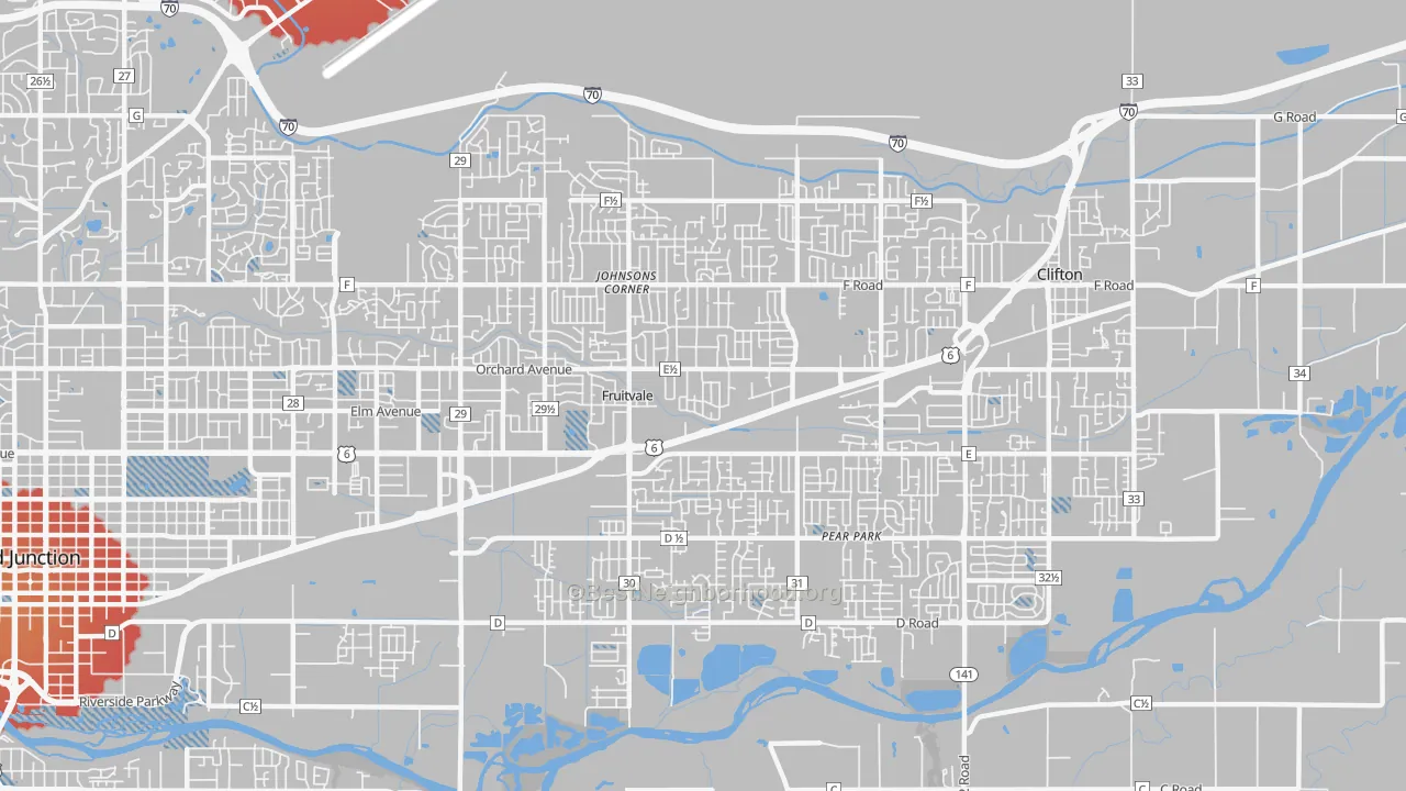 Transit Grade map of 81504, CO