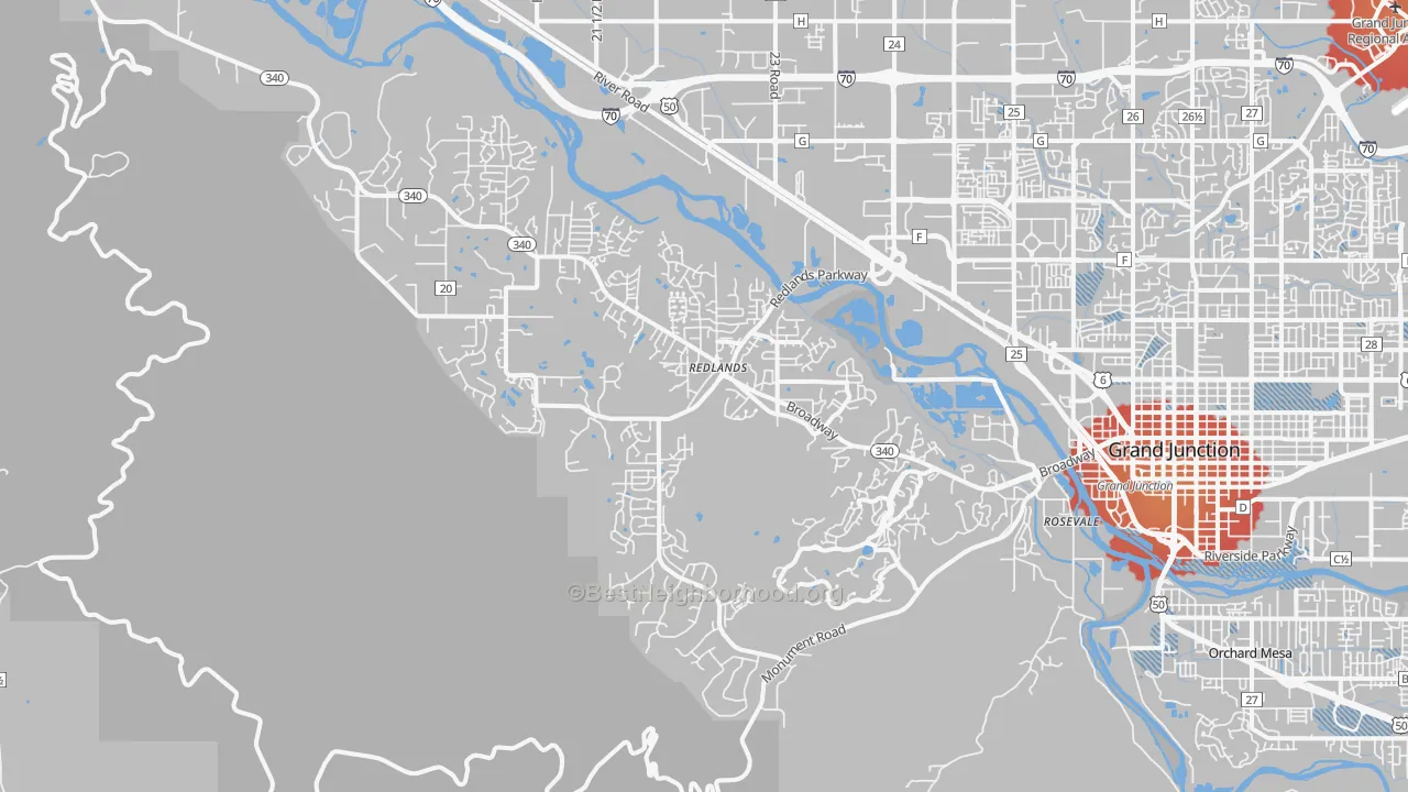 Transit Grade map of 81507, CO