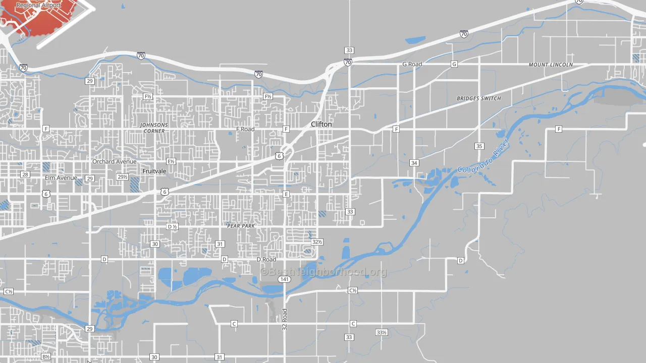 Transit Grade map of 81520, CO