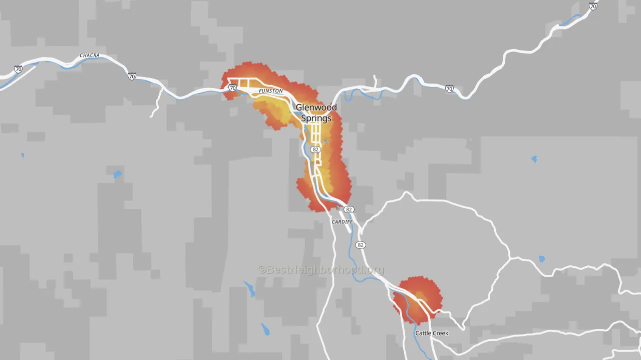 Transit Grade map of 81601, CO