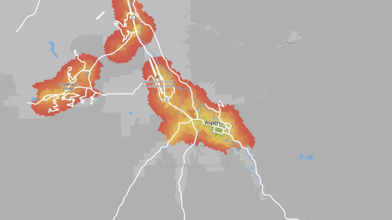 Transit Grade map of 81611, CO