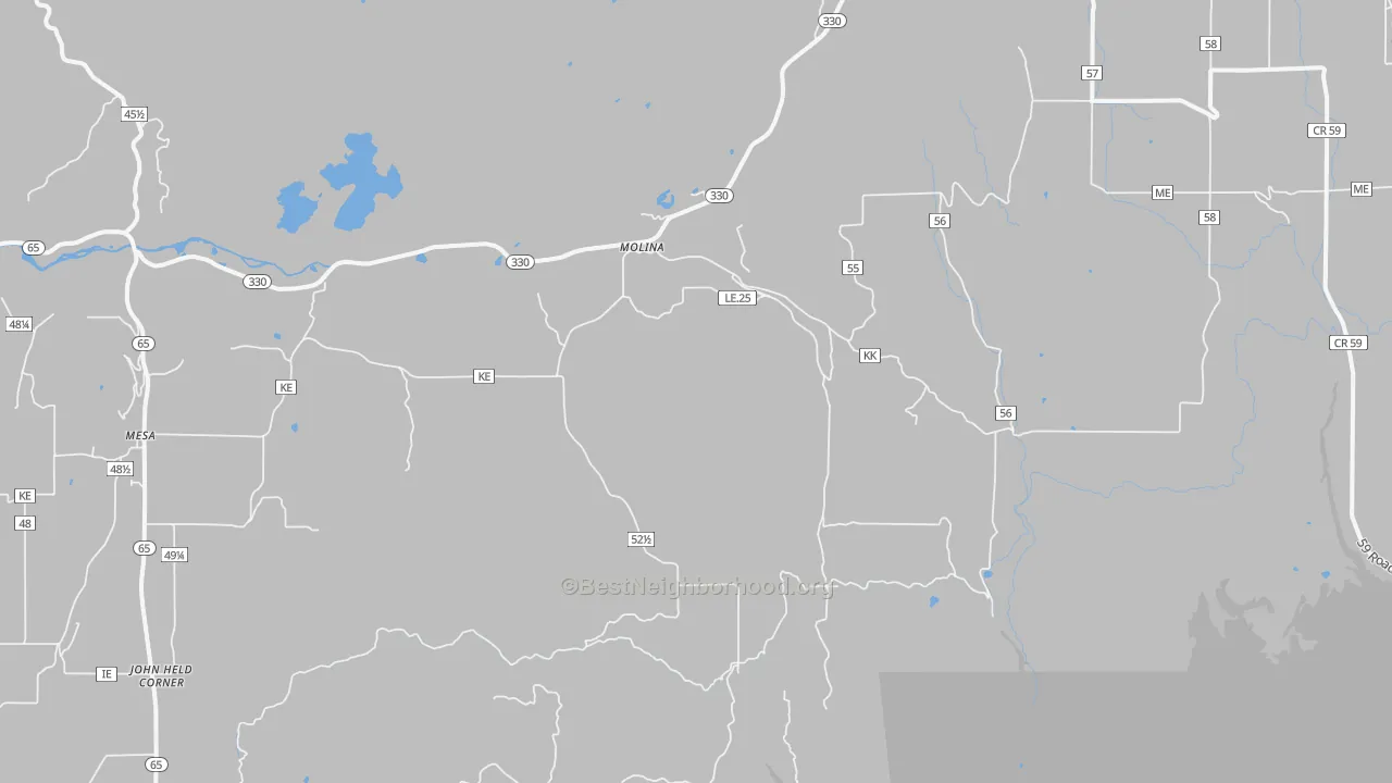 Transit Grade map of 81646, CO