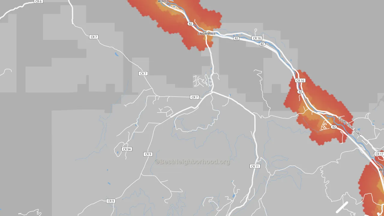 Transit Grade map of 81654, CO