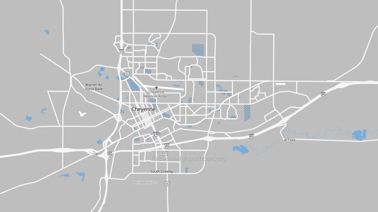 Transit Grade map of 82001, WY