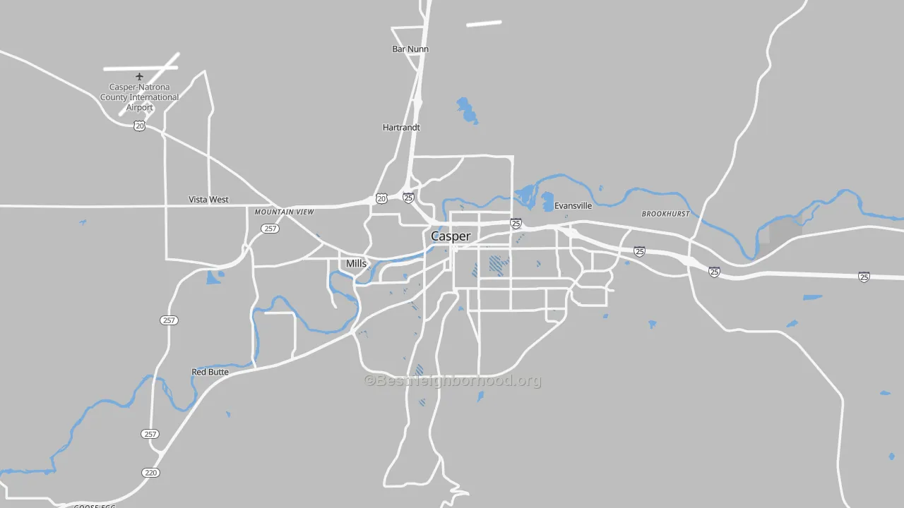 Transit Grade map of 82601, WY