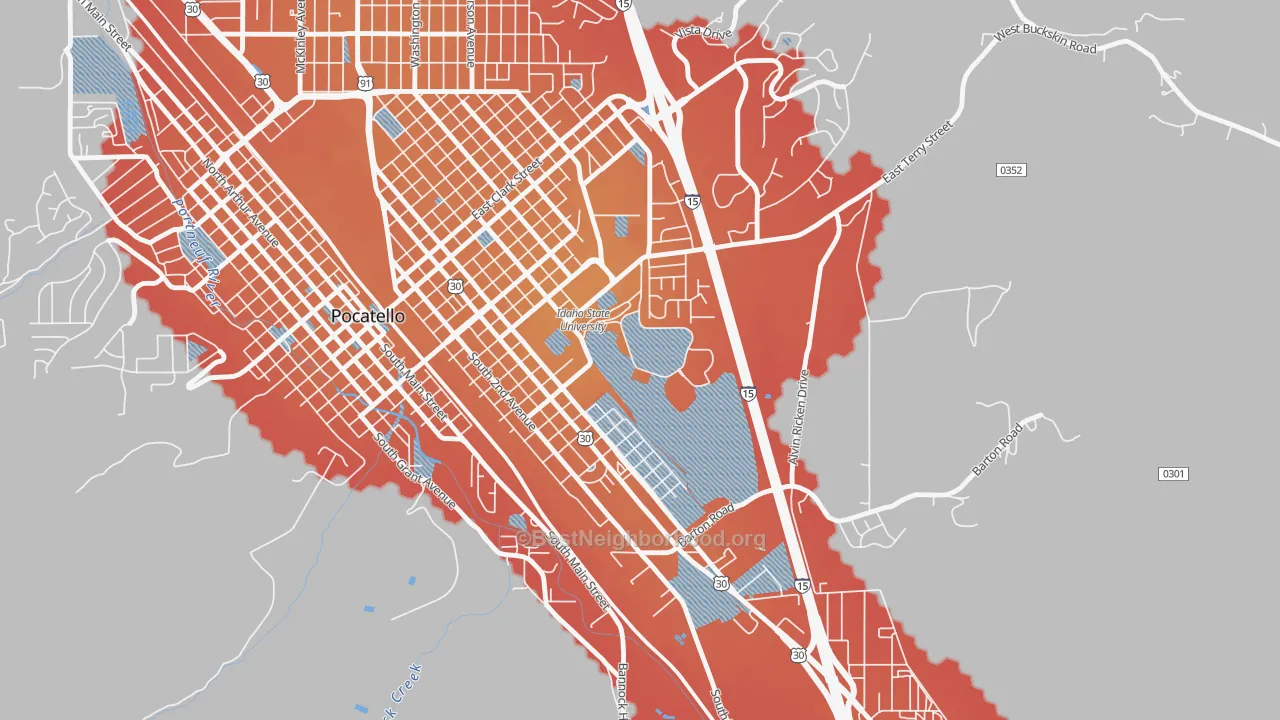 Transit Grade map of 83209, ID