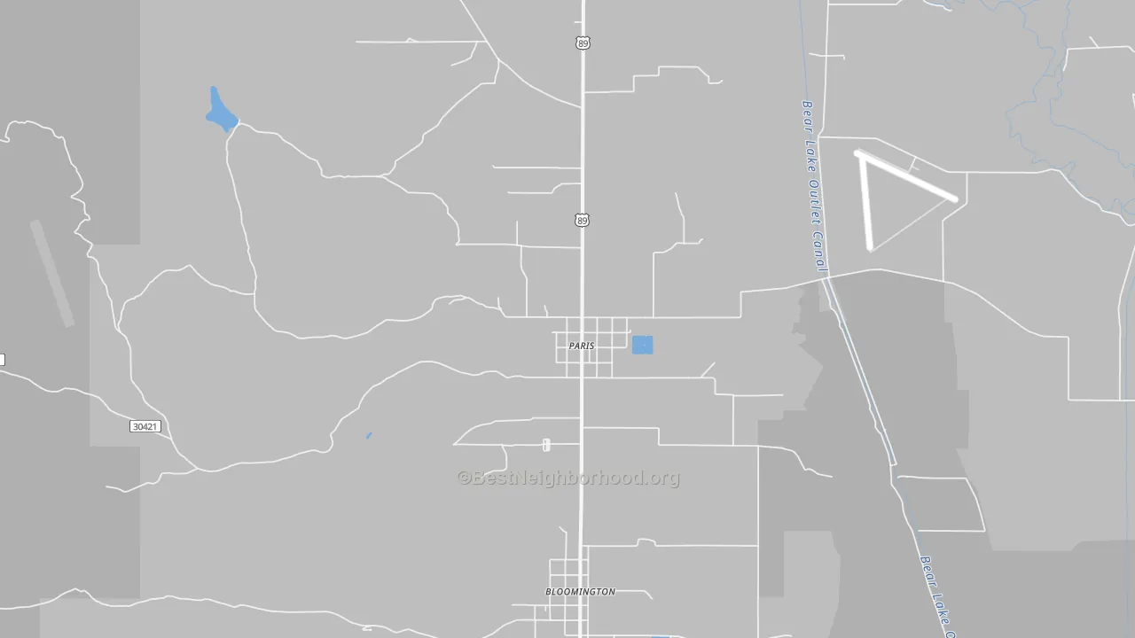 Transit Grade map of 83261, ID