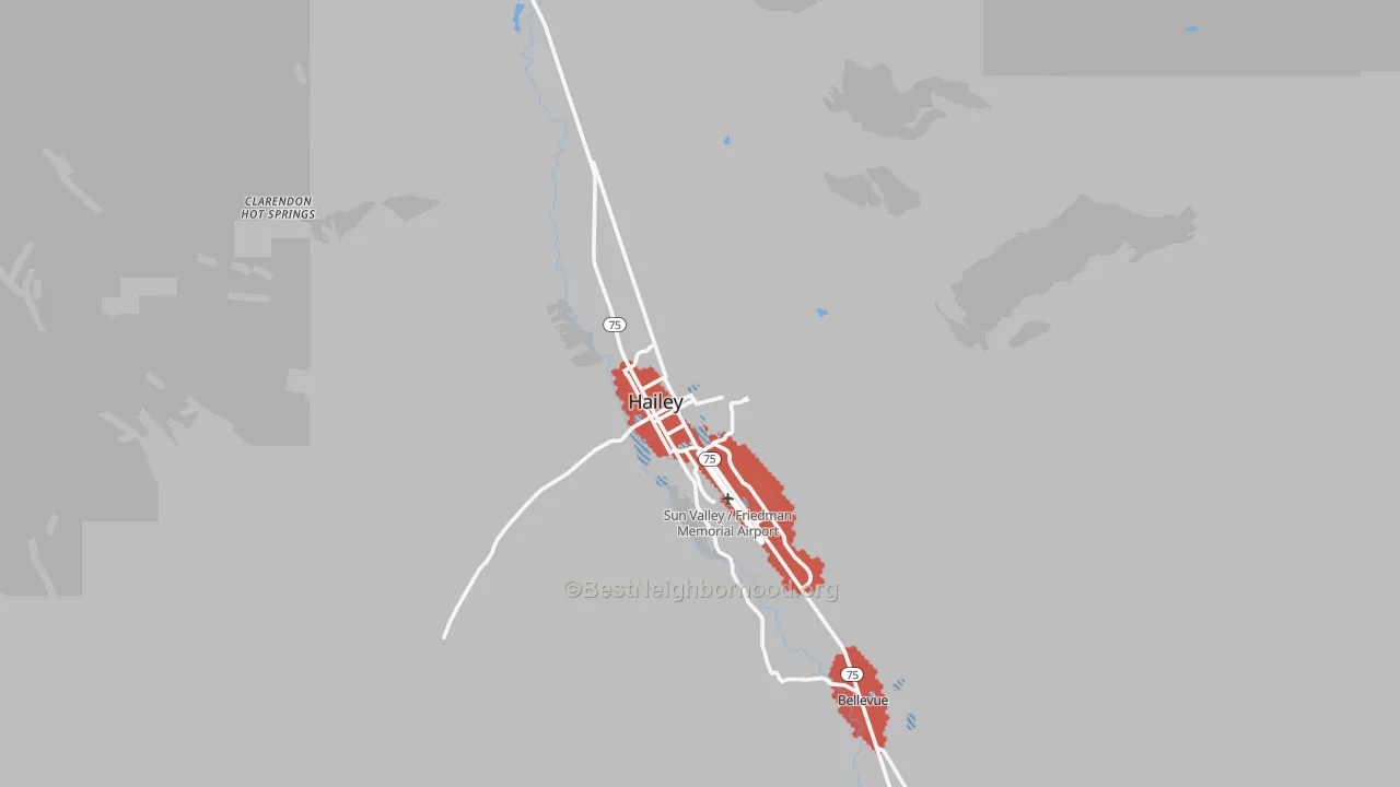 Transit Grade map of 83333, ID