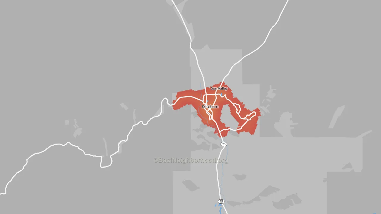 Transit Grade map of 83340, ID