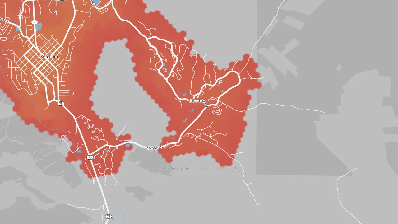 Transit Grade map of 83354, ID