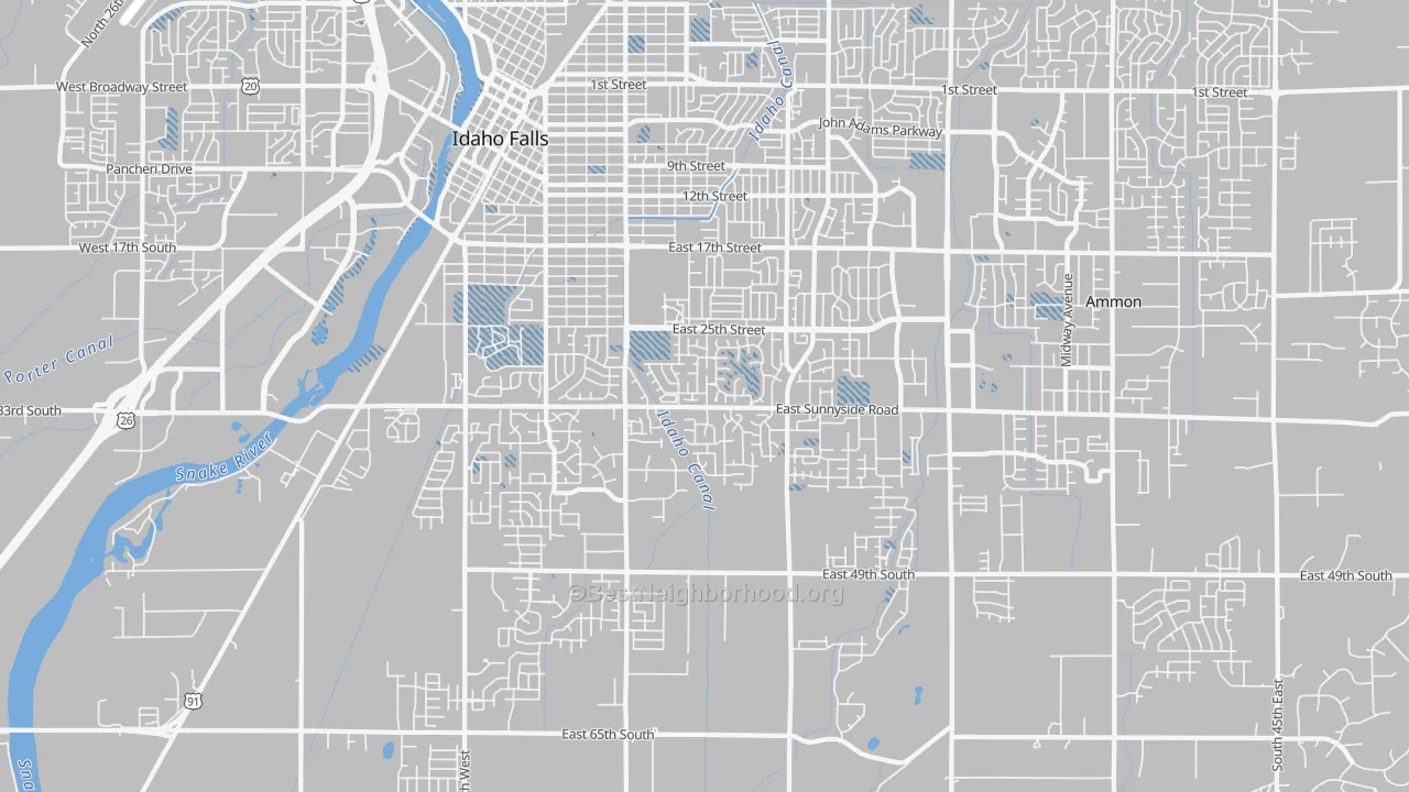 Transit Grade map of 83404, ID