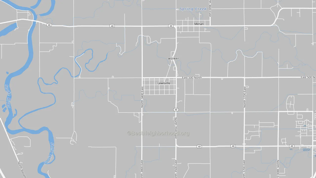 Transit Grade map of 83431, ID