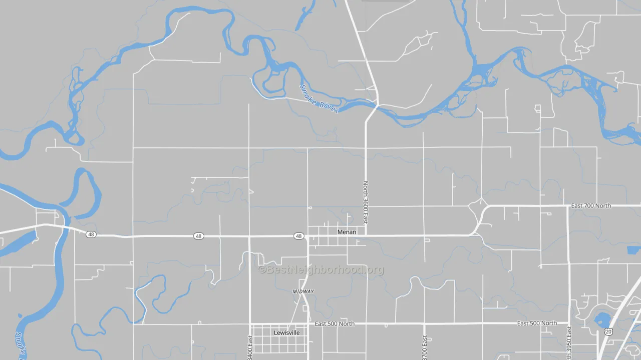 Transit Grade map of 83434, ID