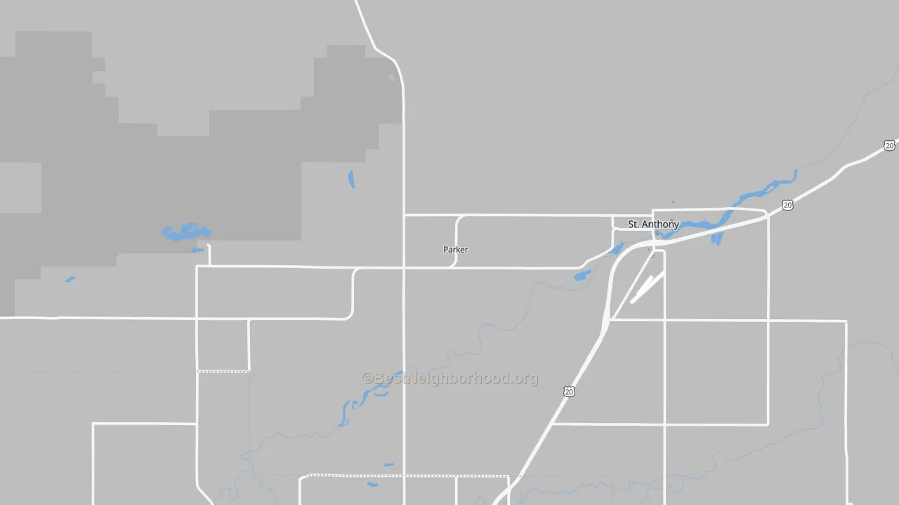 Transit Grade map of 83438, ID
