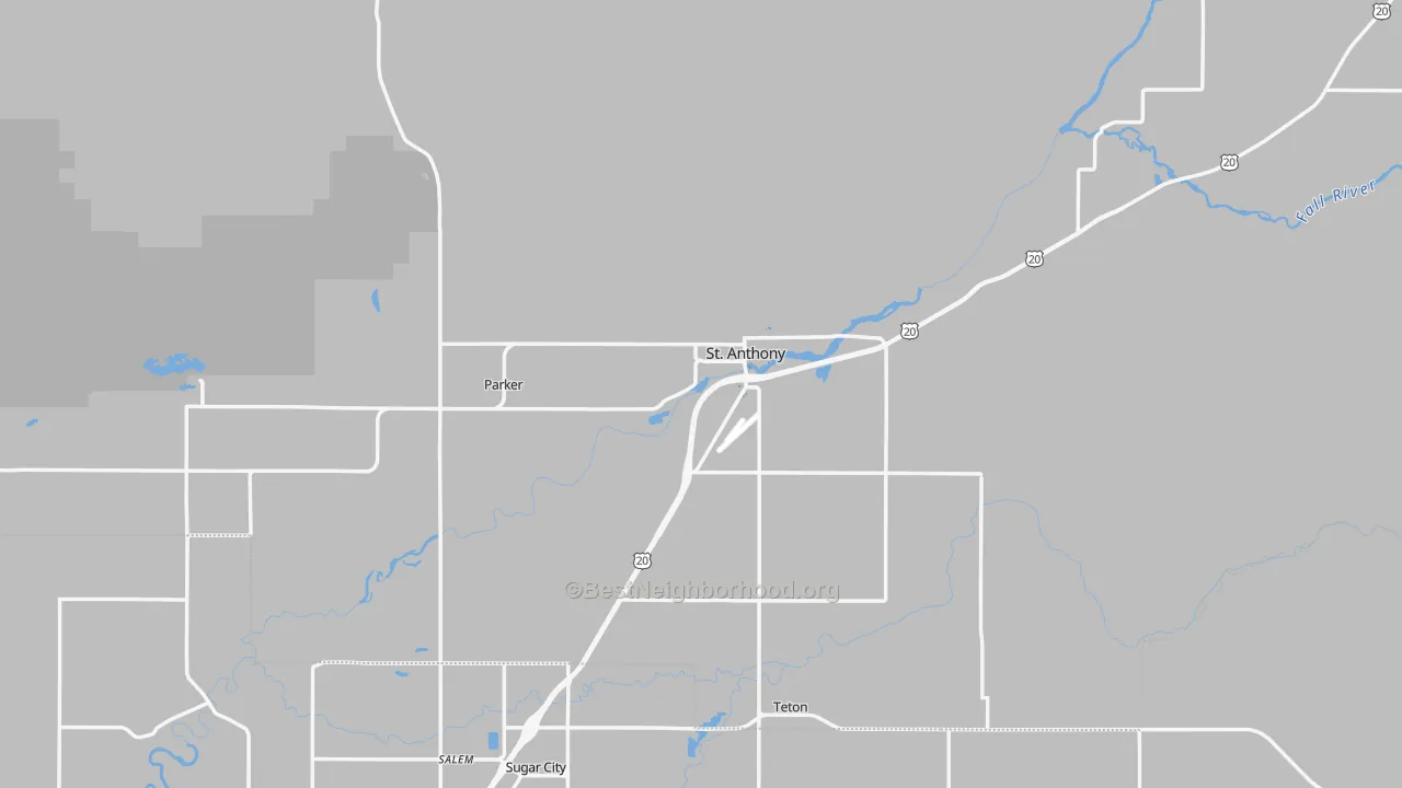 Transit Grade map of 83445, ID
