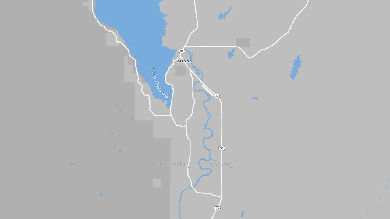 Transit Grade map of 83611, ID